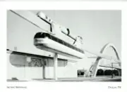 *Texas Postcard-"Skyway Monorail" -1956-(.25 Cents Per Ride) *Dallas Tx {C43}