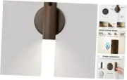 Motion Sensor Night Light, Magnetic LED Wall Lights Rechargeable Sensor Brown