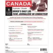 J.J. Keller 763LD Canadian Two-In-One drivers Daily Log Book