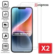 2xTempered Glass Screen Protector For iPhone 15 14 13 12 11 Pro XS Max XR 8 Plus