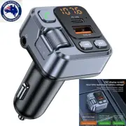 New Car FM Modulator Transmitter Handsfree Bluetooth 5.1 MP3 Player Stereo PD30W