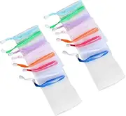 Healvian 25pcs Handmade Soap Shower Foaming Nets Nylon Cleanser Bath Products Random Color