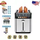 Smart Touch 4 Slice Stainless Steel Toaster: Customizable Toasting with 3 Modes