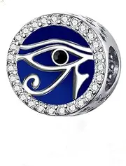[MZC Jewelry] Evil Eye Charm Good Luck Bead for Pandora Bracelets Family Grandma Mom Daughter Birthday Gift, copper