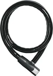 ABUS Armoured Cable Lock Steel-O-Flex Centuro 860 - Cable Lock Made of Steel Cable with Armour Made of Steel Sleeves - ABUS Security Level 7-110 cm, Black