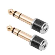 6.35mm Male to 3.5MM Female Jack Plug Audio Adapter Headset Microphone3558