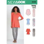 New Look Sewing Pattern 6439 N6439 Misses' Knit Tunics with Leggings