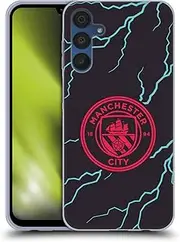 Head Case Designs Officially Licensed Manchester City Man City FC Third 2023/24 Badge Kit Gel Case [Military Grade Protection] Compatible with Samsung Galaxy A15