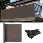 35'' Tall Brown Privacy Fence Deck Screen Balcony Patio Shade Shelter Cover