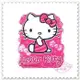 ♥小花花日本精品♥ Hello Kitty 造型貼紙 大泡棉貼紙 單張 粉色 坐姿 台灣製 台灣限定53113009