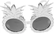 [Minkissy] Pineapple Round Shades Hawaiian Sunglasses for Summer Lightweight Beach Pool Eyewear Party Essential