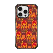 iPhone 16 Pro Ultra Impact Case MagSafe Compatible Geometric Bonfire Pattern