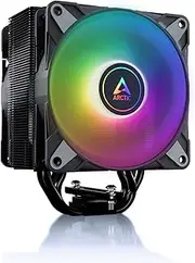 [ARCTIC] Freezer 36 A-RGB CPU Heatsink, Single Tower CPU Fan with Push-Pull, Two 120mm P Fans with Optimized Pressure, 200-2000 RPM, 4 Heatpipes, Incl. MX-6 - Black