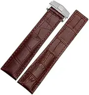 [EKSIL] Genuine Cowhide Watch Band For TAG Heuer Carrera Lincoln 19mm 20mm 22mm Black Brown Folding Buckle Watch Strap Men