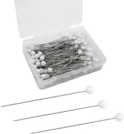 Pack of Stainless Steel Ball Pearlescent Needles 6X65Mm Pearl Head Pins Wedding