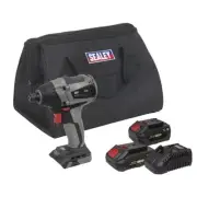 Sealey Brushless Impact Driver Kit 1/4"Hex 20V SV20 Series - 2 Batteries CP20VID