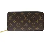 【LOUIS VUITTON 路易威登】M42616 經典MONOGRAM花紋ㄇ字拉鍊長夾(棕色)