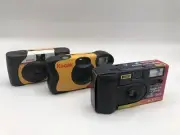 Vintage 3 Kodak Power Flash One-Time Use Disposable Cameras 1 Studio 35 EXPIRED