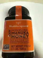 WEDDERSPOON RAW MONOFLORAL MANUKA HONEY KFACTOR 16~BIG SIZE 1.1LB EXP.09/25