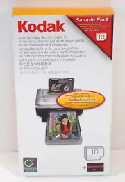 Kodak Easyshare PH-10 Photo Paper Color Ink Print Cartridge Kit 10 Pictures