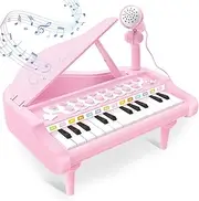 REMOKING Piano Keyboard Toy for Kids,2 3 4 5 6 Year Old Girls Boys Birthday Gift,Toddler Musical Instruments Toys with 24 Keys&Microphone,Early Sensory Education for Infant Baby Preschool