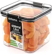 Sistema J7S91 Ultra Square Food Container, 700ml, Black & Stone