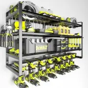 Stylish Power Tool Storage Rack - 4 Layer Garage Organizer with 8 Drill Holders