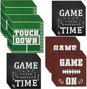 Qyeahkj 120pcs Football Napkins Football Party Decorations Sports Game Time Napkins Disposable Paper Dinner Napkins Bulk for Kids Football Birthday Tailgate Touchdown Party Favor Supplies