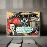 Twilight Zone - Original Miniature Collage Surrealism Halloween Art ACEO