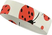 [YKLBV] Moisture Wicking Headbands for Men and Women Ladybugs Pattern Infinite Speckled Sports Sweatband for Tennis Basketball Running Gym Working Out