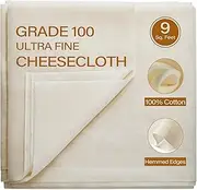 Cheesecloth Grade 100 20x20Inch(50x50cm) Lint-Free Reusable Fabric for Baking, Filtering, Cooking, Yogurt & Juicing