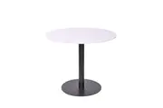 Raimon Furniture Ettore Ceramic Round Modern Kitchen Dining Table 90cm Metal Frame White Sevella