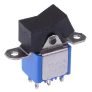 7746NA Black On-On Panel Mount Rocker Switch DPDT 4A 30VDC
