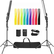 SEDGEWIN Photography Lighting with NP-F750 Battery, LED Video Light Kit 3200K-5500K Dimmable Photo Studio Light Streaming Light with 9 Color Filters for Outdoor Photography/YouTube/Gaming,1 Pack