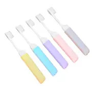 5Pcs Premium Hard Brush Toothbrushes Medium Cleaning Home Travel