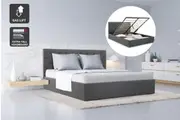 Shangri-La Newport Gas Lift Collection Bed Frame (Charcoal Grey, Double)