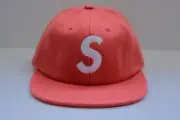 SUPREME FW17 S LOGO 6 PANEL WOOL DARK PINK BRAND NEW W/ TAGS HELLSTAR ASSC