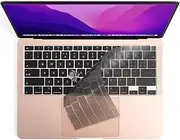 CaseBuy Premium Ultra Thin Keyboard Cover for 2021 2020 MacBook Air 13 Inch with Apple M1 Chip A2337 A2179 EU Layout Keyboard Protector - Transparent