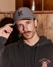 [Hurley] Hurley Men's H20 Dri Icon Hat in Dark Grey Size Small/Medium S/M Dark Grey