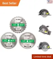 Circular Saw Blades - 24T Framing, 40T Crosscutting, 60T - Wood Cutting