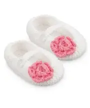 Jefferies Socks Flower Mary Jane Crochet Bootie Newborn