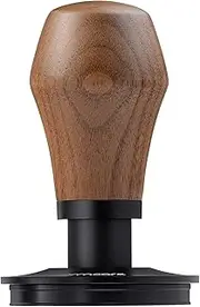 [Normcore] 53.3mm Espresso Coffee Tamper V4, Spring Loaded Tamper With Titanium PVD Coating Flat Base for Breville Sage 54mm Portafilters, Genuine American Walnut Handle
