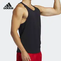 在飛比找Yahoo!奇摩拍賣優惠-100％原廠Adidas愛迪達運動背心男健身跑步速干透氣緊身