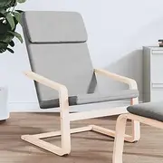 Living Room Chair Relaxing Chair Light Grey Fabric