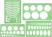 DS. DISTINCTIVE STYLE Circle Stencil Set of 4 Circle Stencils for Painting, Drawing, and Math Models