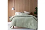 Reflections Sage Cotton Quilt Cover Set by Vintage Design Homewares