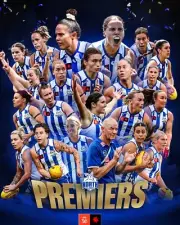 NORTH MELBOURNE KANGAROOS PREMIERS AFLW FOOTBALL CHAMPION TEAM PLAYER POSTER,1