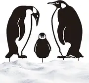 Black Metal Penguin Art Garden - Lawn Outdoor Home Decor - Gardening Pots, Planter & Accessories for Kids, Family, Friends, Home, Mother's Day, Father's Day