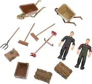 CVUTOVO 1 Set Farming Tool Farm Model for Imaginative Play with Lifelike Farmworker Tools Safe for Sand Table Decor