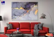 Grey & Gold Fluid Abstract Art Wall Canvas Home Decor Australian Made Quality